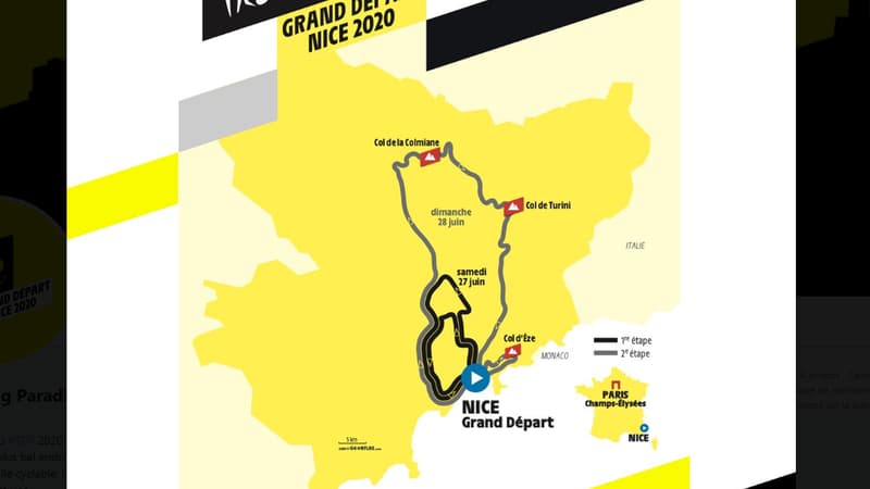 Le parcours du Grand Départ du Tour de France 2020