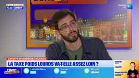 Damien Fremont, conseiller d'Alsace, estime que le projet de la taxe poids lourds de la CEA n'est pas assez ambitieux