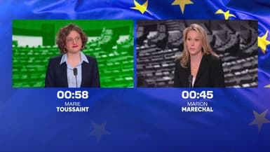 Le débat sur les Européennes entre Marie Toussaint et Marion Maréchal, le 7 avril sur BFMTV