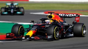 Le Néerlandais Max Verstappen (Red Bull) lors de la course sprint qualificative du GP de Grande-Bretagne, à Silvertone, le 17 juillet 2021