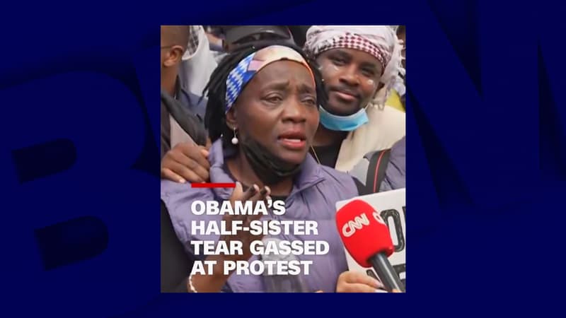 Manifestations au Kenya: la demi-soeur de Barack Obama reçoit du gaz lacrymogène en pleine interview