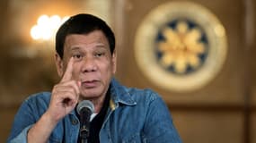 Le président philippin Rodrigo Duterte lors d'une conférence de presse, le 30 janvier 2017 à Manille