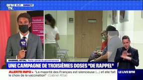 3ème dose de vaccin: "La campagne de rappel vaccinal démarrera à la mi-septembre (...) pour les publics les plus fragiles", explique Gabriel Attal