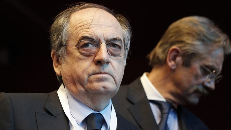 Noël Le Graët (premier plan) et Frédéric Thiriez