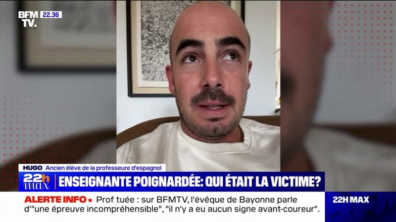 "Je m'entendais très bien avec elle", un ancien élève de l'enseignante mortellement poignardée s'exprime
