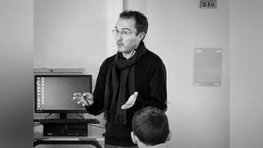 Samuel Paty en classe, le 19 décembre 2019