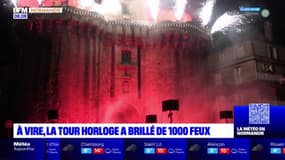 Calvados: spectacle pyrotechnique à la Porte Horloge de Vire