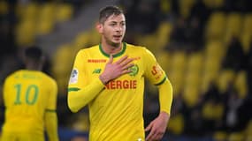 Le footballeur Emiliano Sala sous le maillot de Nantes à La Beaujoire, le 8 janvier 2019, deux semaines avant le crash de son avion 