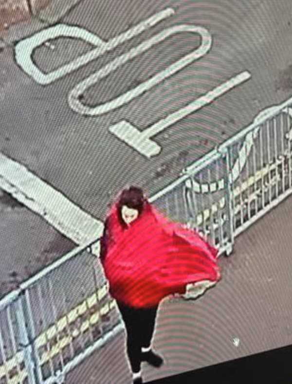 Constance Marten filmed by a surveillance camera in Harwich, January 7, 2023