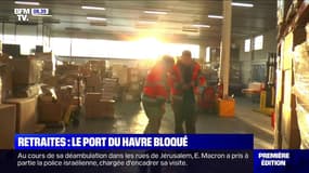 Retraites: le port du Havre bloqué par des manifestants