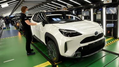 Une Toyota Yaris Cross à la sortie de l'usine d'Onnaing dans le Nord (image d'illustration).
