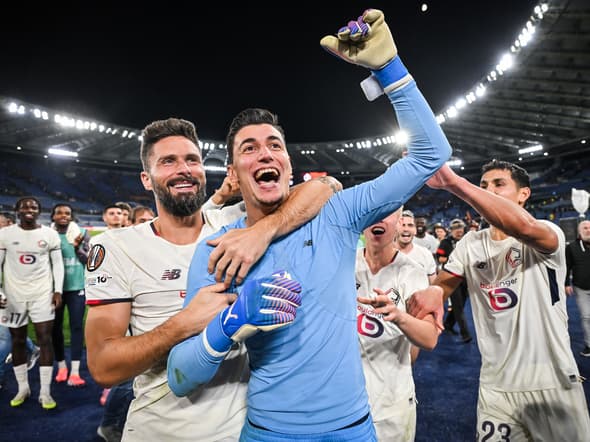 Berke Ozer après le match de Ligue Europa entre l'AS Rome et Lille - le 02/10/2025