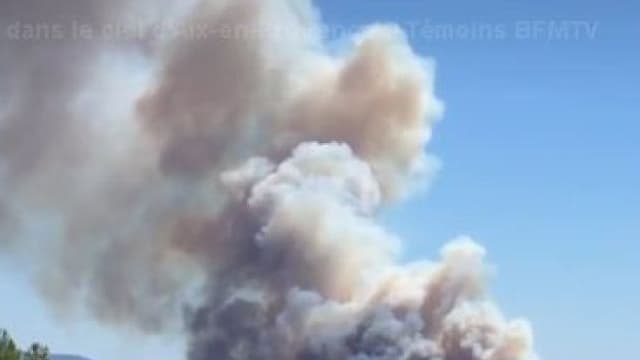 L'incendie près d'Aix-en-Provence, le 1er août 2016 (photo d'illustration)