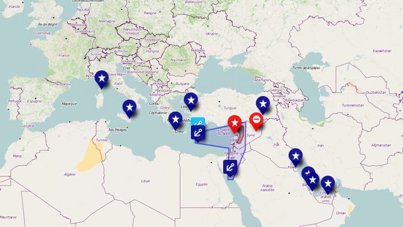 BFMTV.com a dressé la carte des forces militaires en présence dans la région, du côté occidental et du côté syrien.