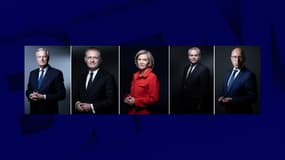 Les cinq candidats au congrès Les Républicains du 4 décembre 2021