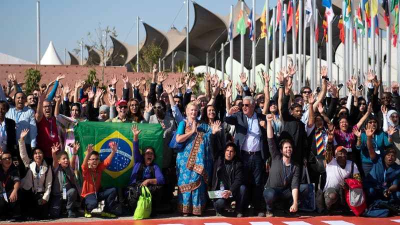 Des membres des délégations internationales de la Cop 22. 