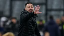 Roberto De Zerbi pendant un match de l'OM en Ligue 1, le 24 janvier 2026