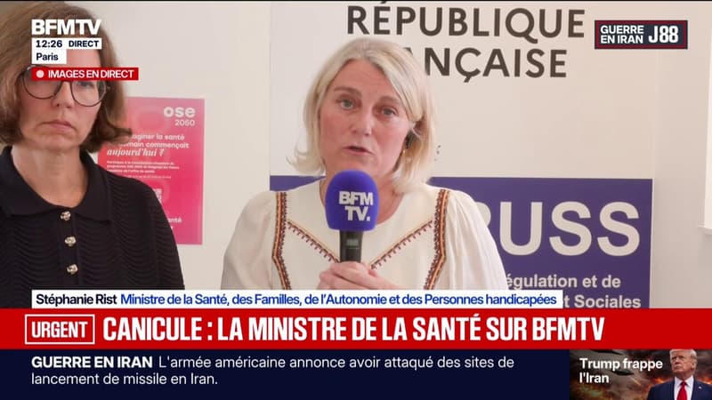 Canicule: "Notre pays doit apprendre à s'adapter le mieux possible", assure la ministre de la Santé Stéphanie Rist