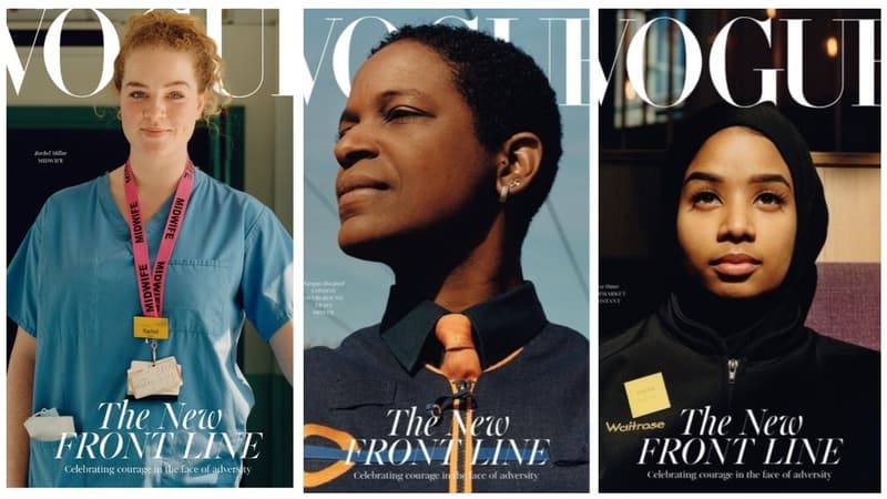 Les trois éditions du numéro de juillet 2020 du Vogue britannique