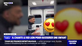 This Strasbourg paramedic sings the Lion King to reassure a child