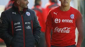 Jorge Sampaoli et Alexis Sanchez