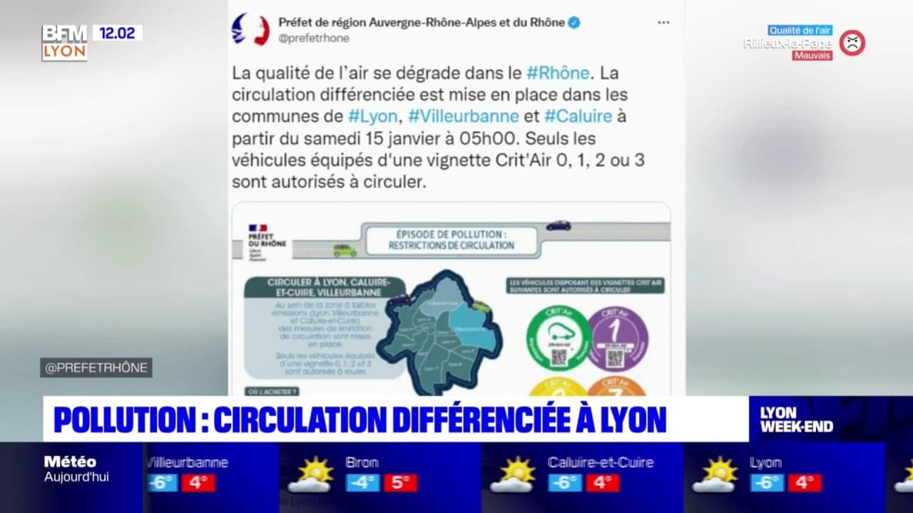 Épisode de pollution: la circulation différenciée mise en place à Lyon ...