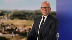 Le président de LR Eric Ciotti sur le plateau de TF1 à Boulogne-Billancourt, en banlieue parisienne, le 11 juin 2024