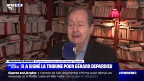 Jean-Marie Rouart: "Qu'importe le comportement, qui est de la grossièreté chez Gérard Depardieu, c'est un tel immense acteur" 