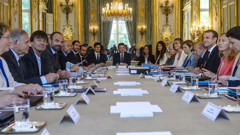 Le conseil des ministres, à l'Elysée le 22 juin 2017 à Paris.