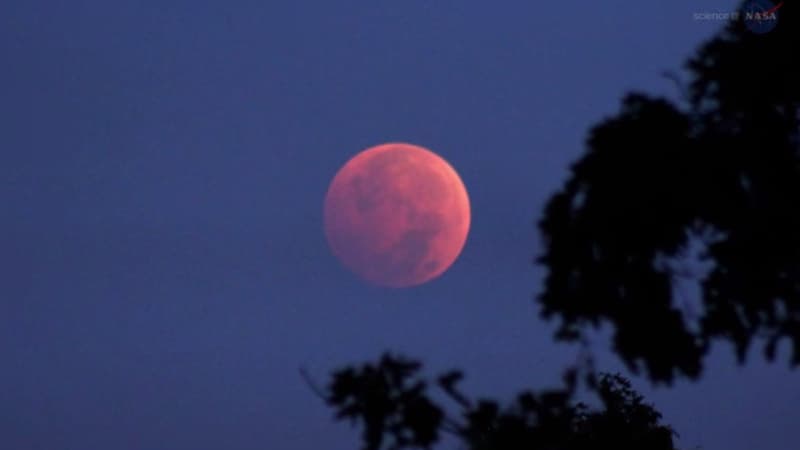 Un phénomène de "Lune de sang". - Capture d'écran Youtube - Nasa