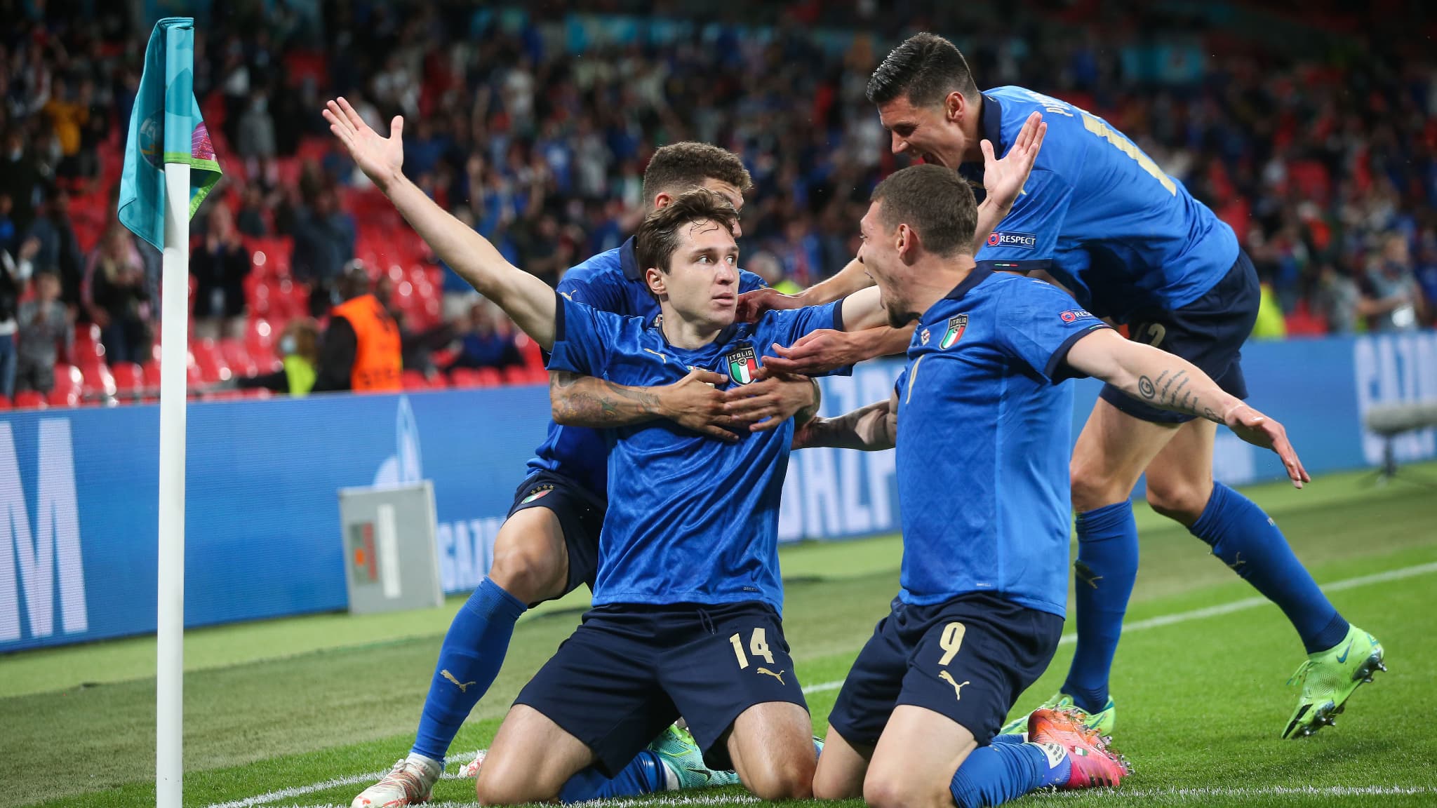 Federico Chiesa lors de Italie-Autriche Federico Chiesa lors de Italie-Autriche