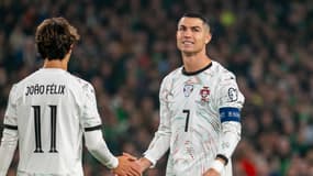 Joao Felix et Cristiano Ronaldo lors d'un match du Portugal en novembre 2025
