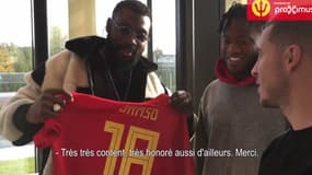 Damso avec Michy Batshuayi et Eden Hazard