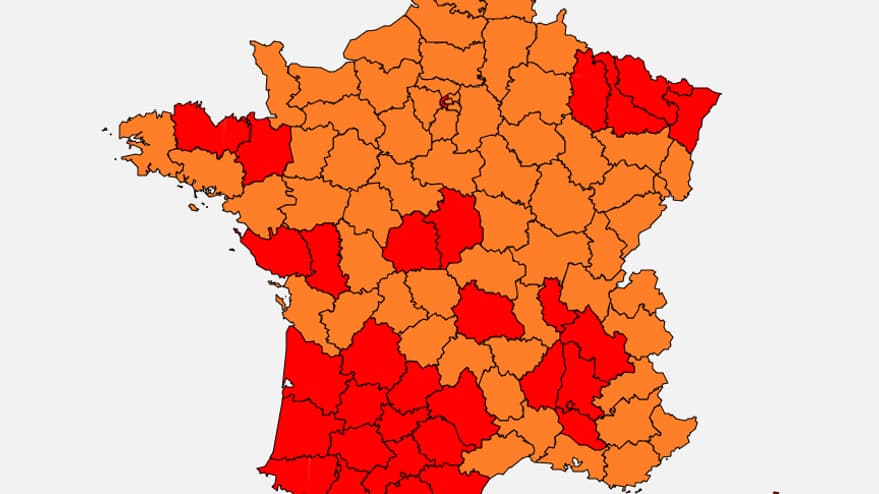 Carte de vigilance au pollen au 2 juin 2021 - RNSA