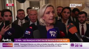 Censure/Marine Le Pen : "Les Français n'ont pas de raison d'avoir peur" 