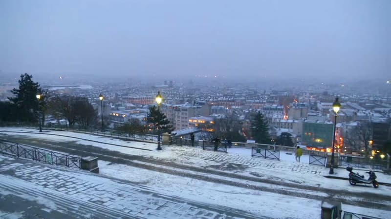 De la neige à Montmartre.