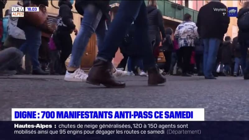 Digne-les-Bains: près de 700 manifestants contre le pass sanitaire
