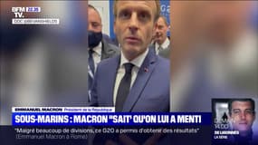 Sous-marins: Macron "sait" qu'on lui a menti