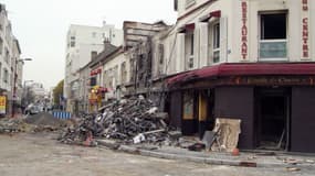 Le restaurant "l'Étoile du Centre" le 2 novembre 2007, deux jours après l'explosion d'une conduite de gaz à Bondy. 