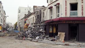 Le restaurant "l'Étoile du Centre" le 2 novembre 2007, deux jours après l'explosion d'une conduite de gaz à Bondy. 