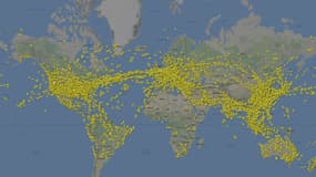 FlightRadar24 revendique le suivi de 180 000 vols par jour.