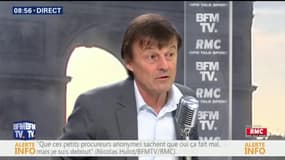 “Hier, on a fait pleurer mes enfants”, réagit Nicolas Hulot sur BFMTV-RMC au sujet de rumeurs d'harcèlement sexuel
