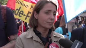 Sophie Binet dans la manifestation parisienne du 2 octobre 2025