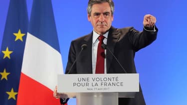François Fillon à Nice, lundi 17 avril