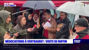 Négociations à Vertbaudet: François Ruffin a rendu visite aux grévistes