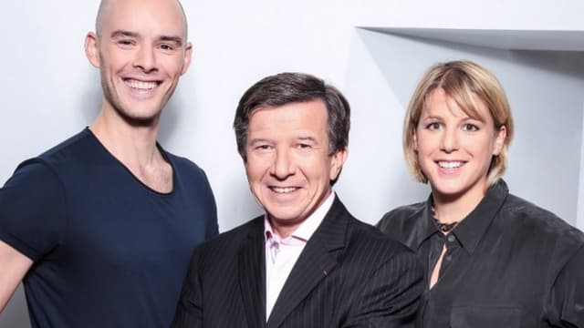 Maxime Barbier (DG de MinuteBuzz), Gilles Pélisson (PDG de TF1) et Laure Lefevre (présidente de MinuteBuzz)