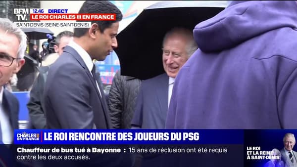 Le roi Charles III à la rencontre du PSG Le roi Charles III à la rencontre du PSG