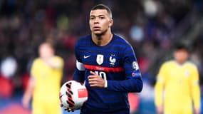Kylian Mbappé en équipe de France en novembre 2021