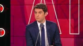 Gabriel Attal sur RMC, le 24 mars 2022. 