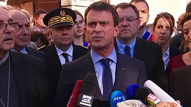 Le Premier ministre Manuel Valls à Villejuif, ce mercredi.